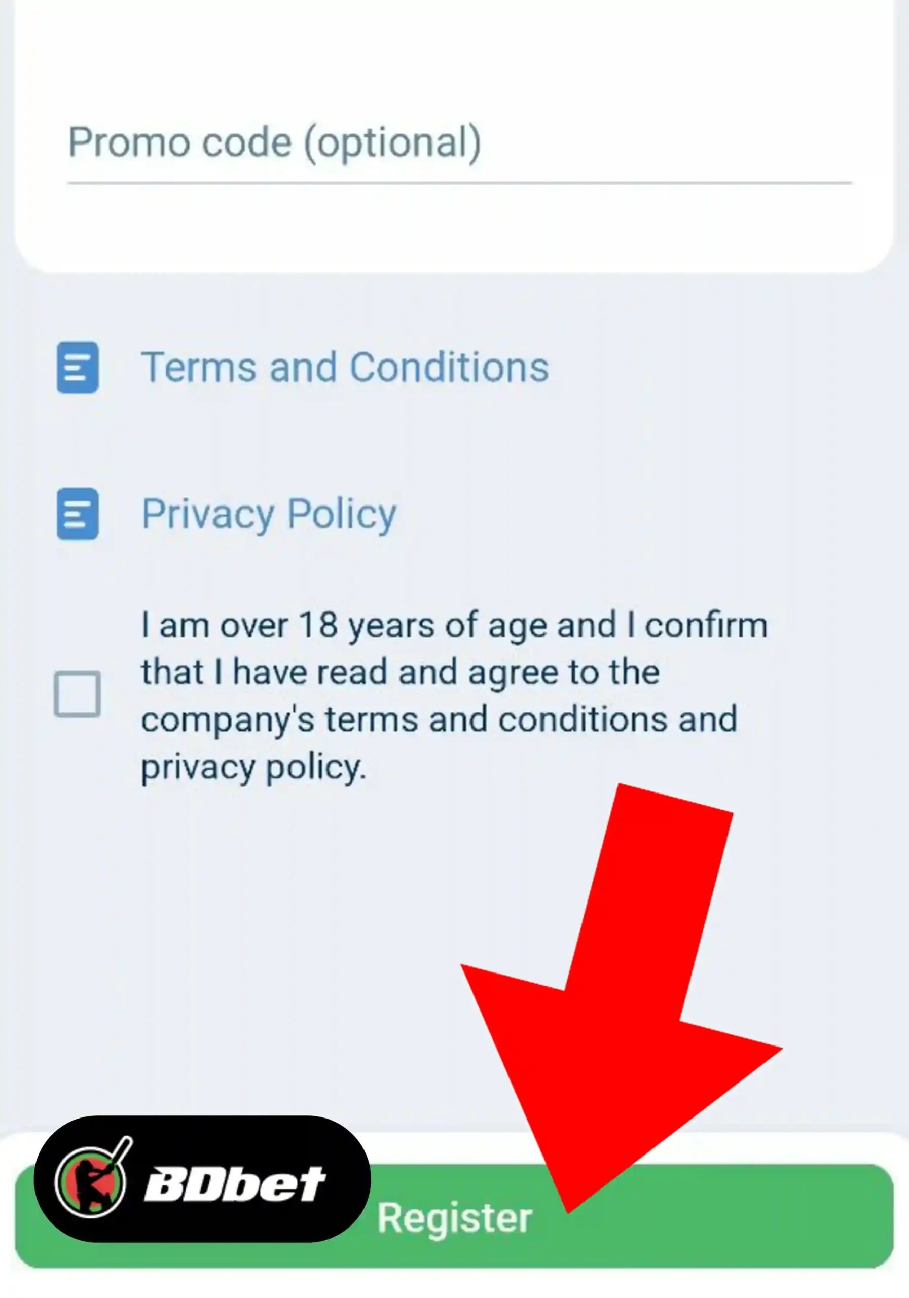 Agree with our terms and conditions and click on ‘Register’ to complete your registration process. Next, follow 1xbet APK login process to log in to your account with our official app.
