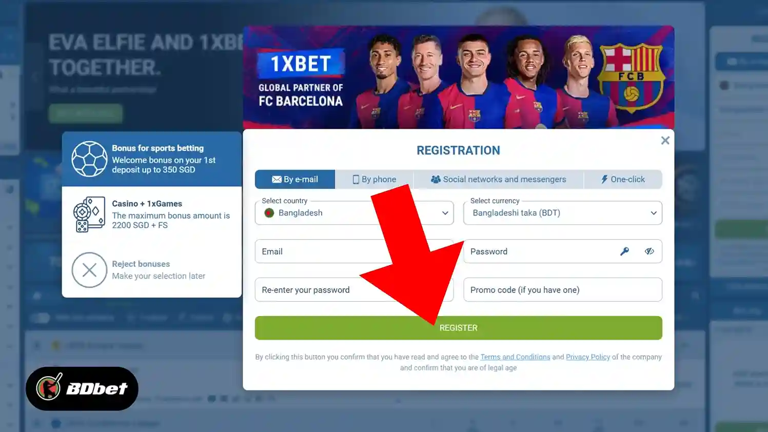Next, click on ‘Register’ to create your account. It will automatically log in to your account.