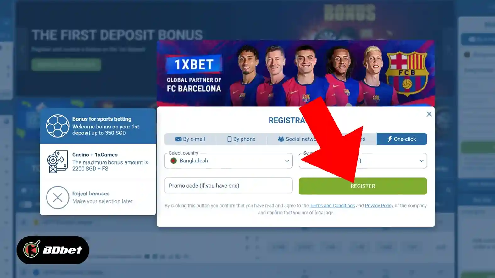 Agree with our ‘Terms and Conditions’ and click on ‘Register’ to create an account.