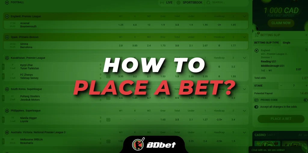 how to place a bet?