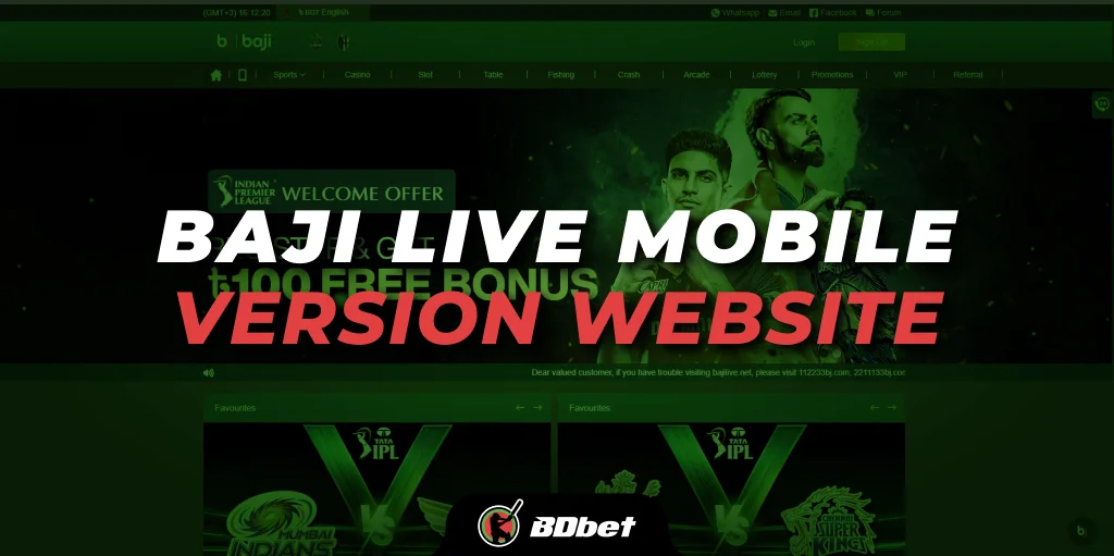 baji live mobile version website