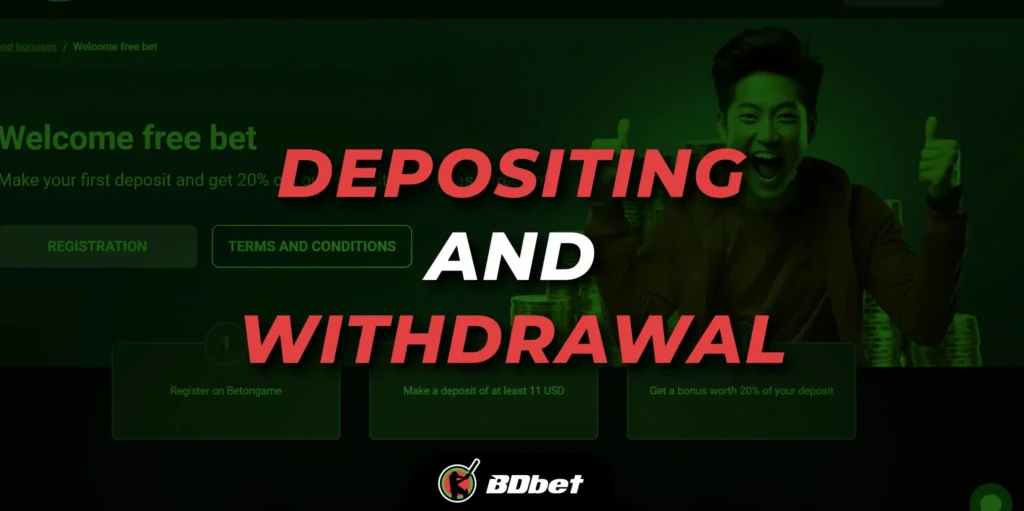 Betbdt depositing and withdrawal