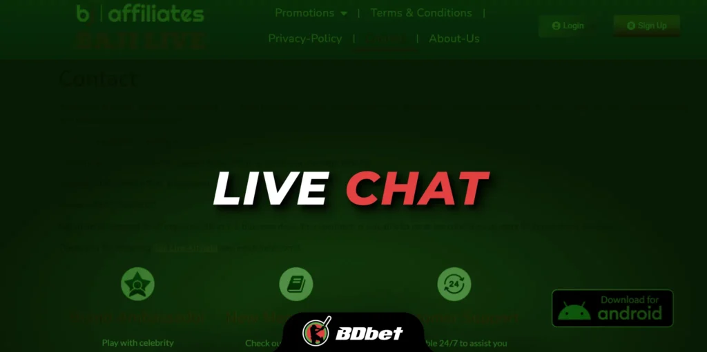 baji affiliate live chat