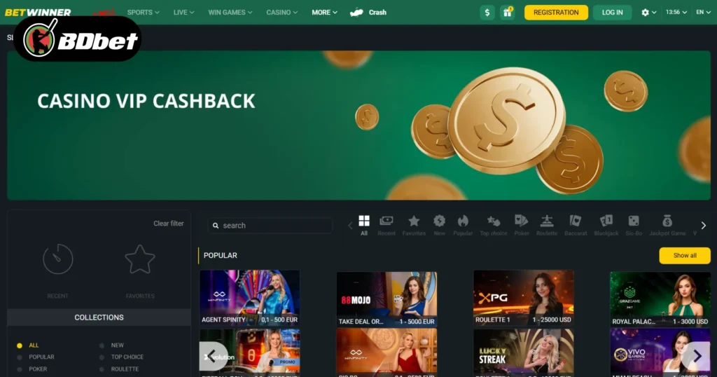 Betwinner Live Casino