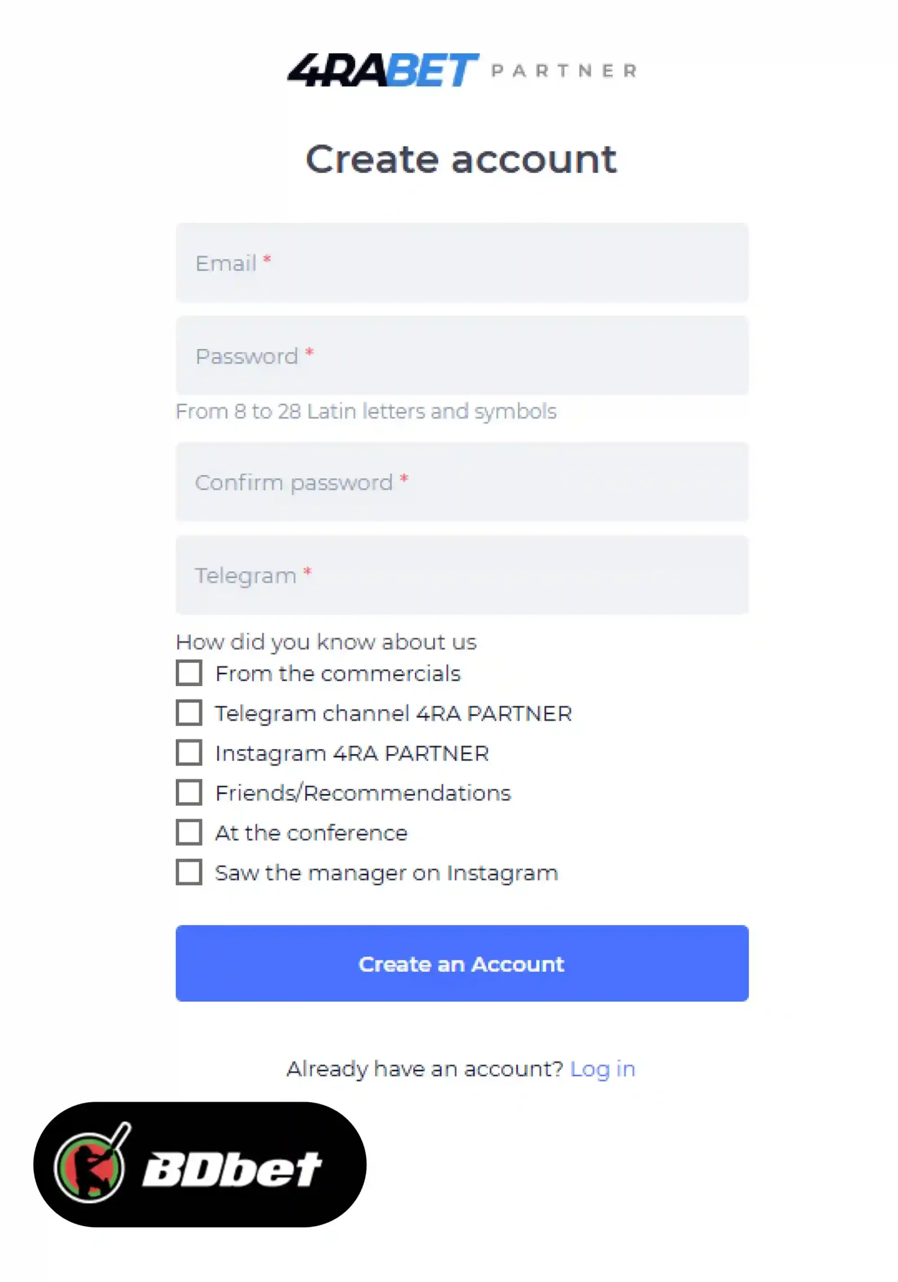 4rabet Affiliate Sign Up Process