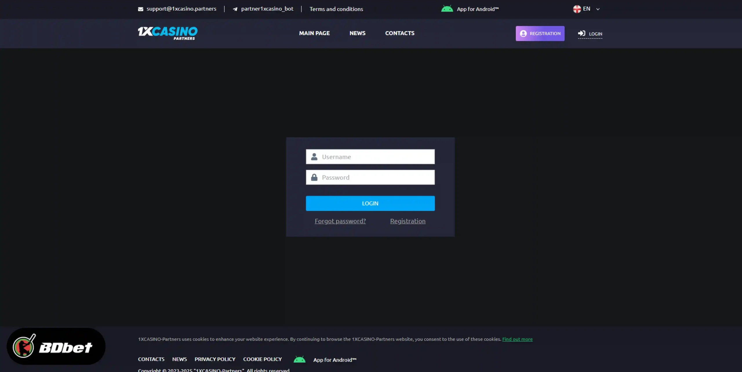 1xbet Affiliate Login and Dashboard Overview