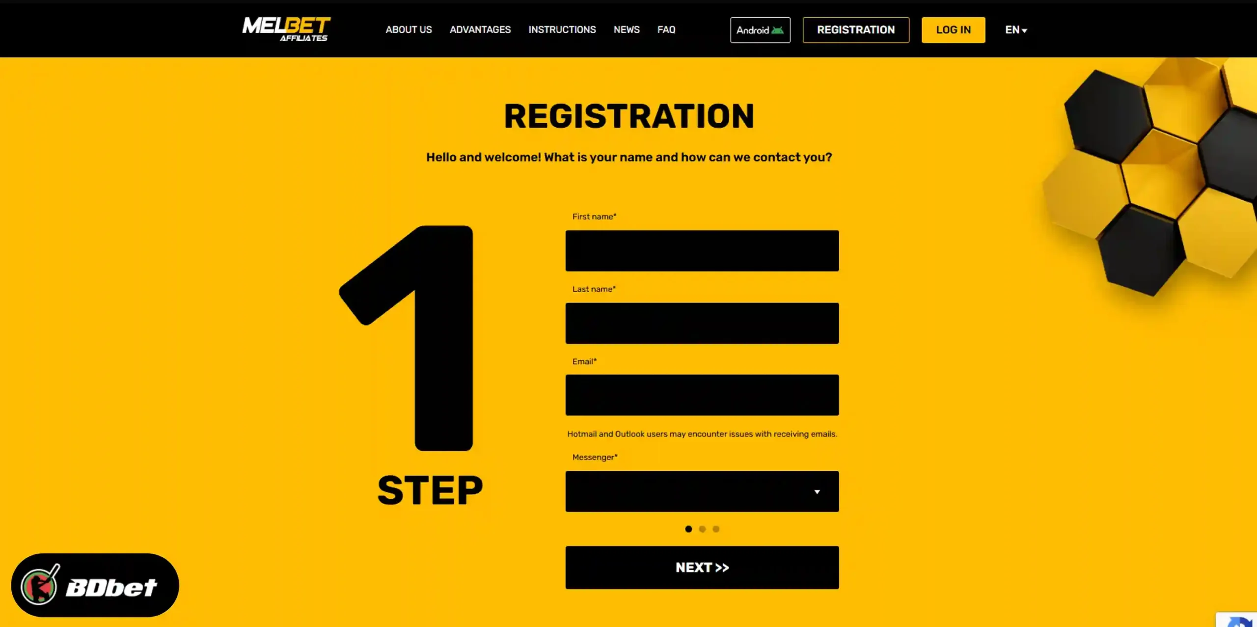 Fill Out the Registration Form