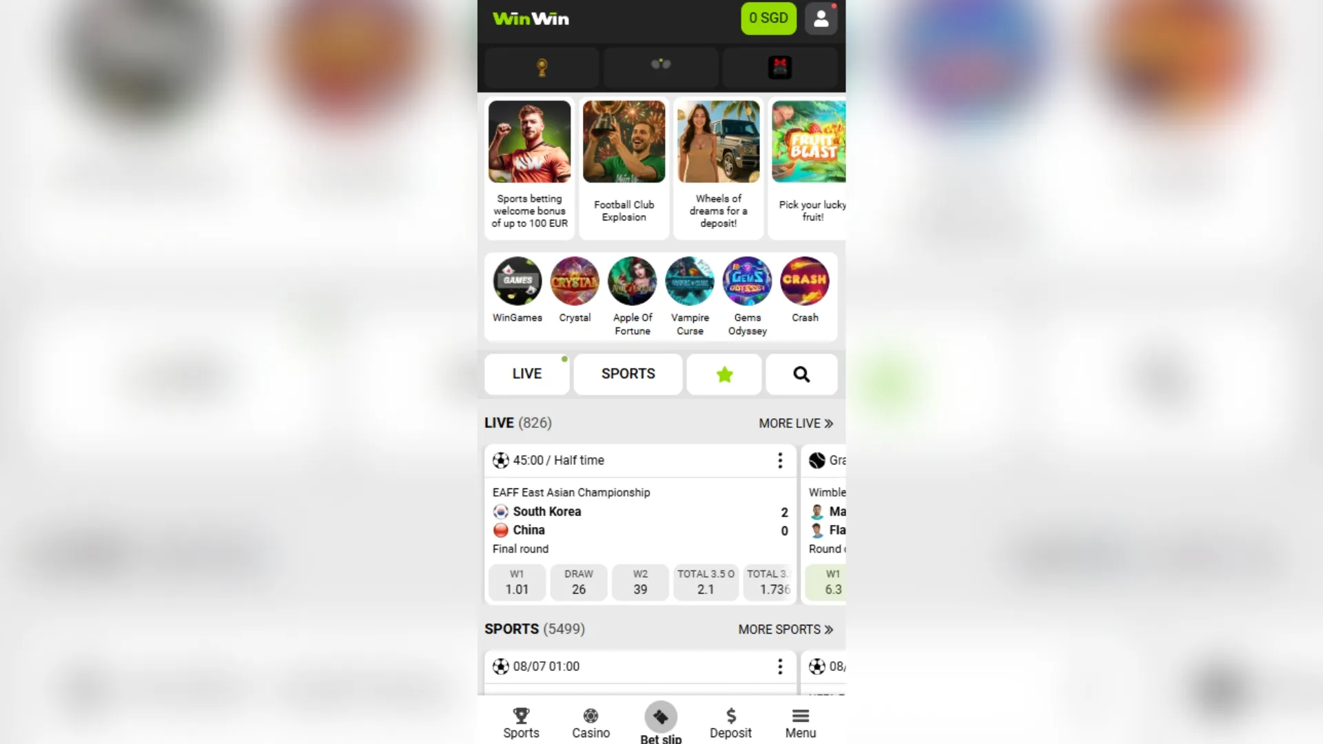 WinWin PC & Mobile Browser Versions