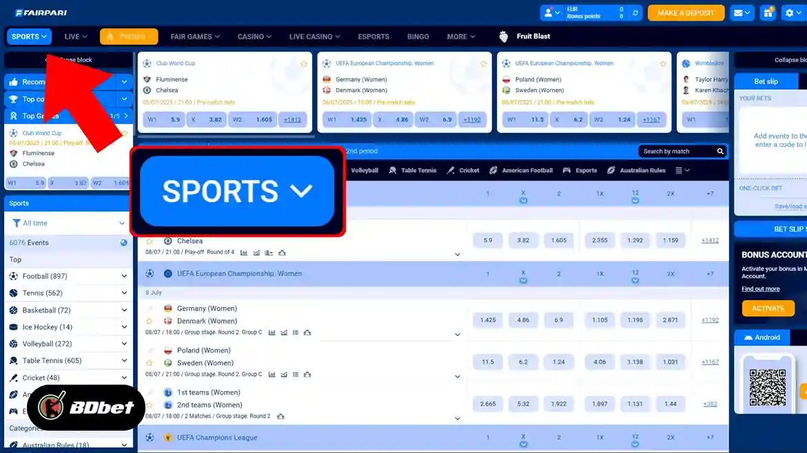 How to Place a Bet in Fairpari?
