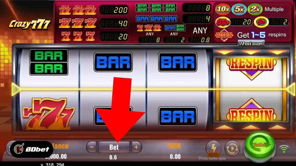 Step 3. Set the Bet Amount