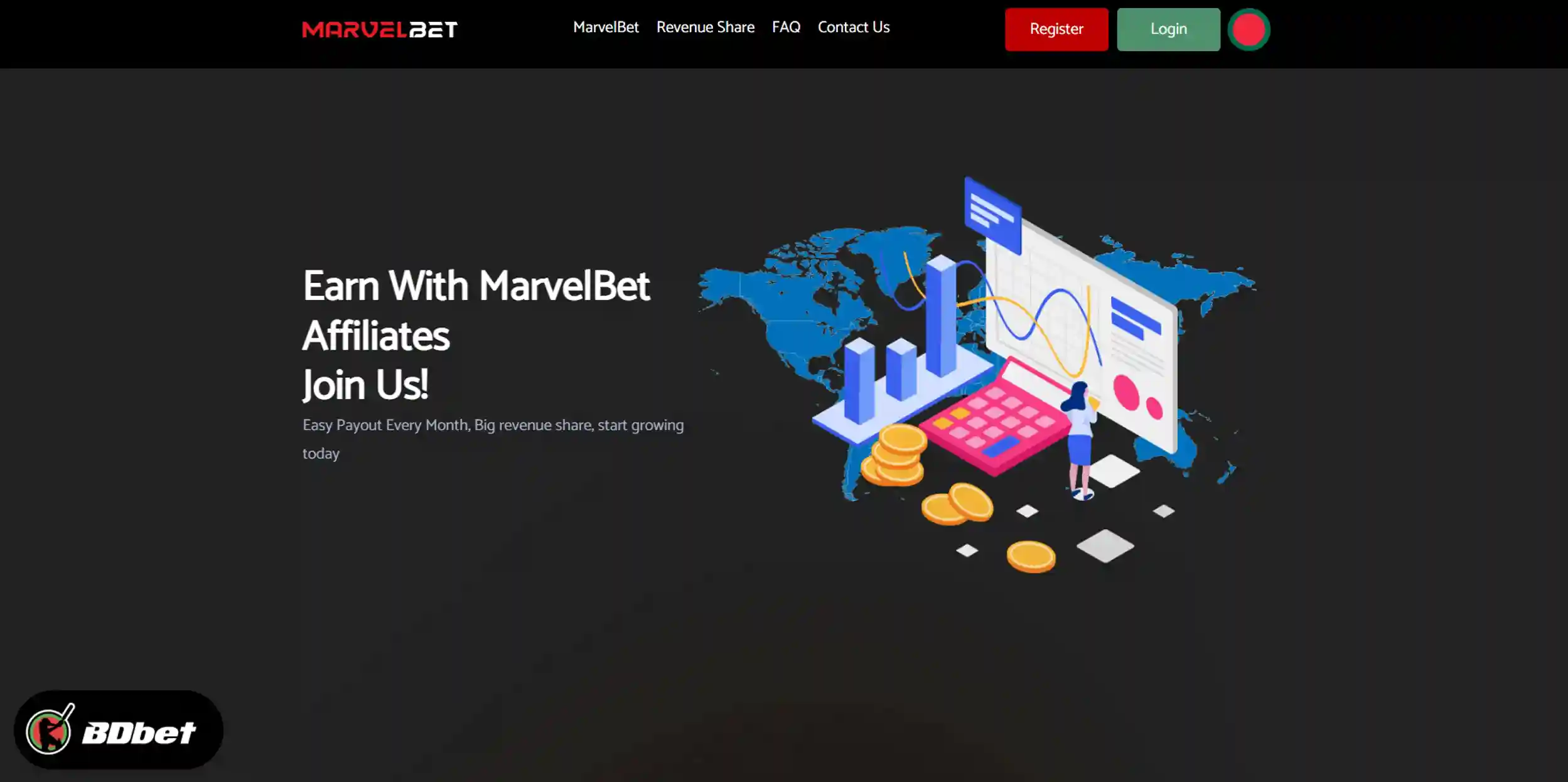 Step 1: Visit MarvelBet Affiliate Site