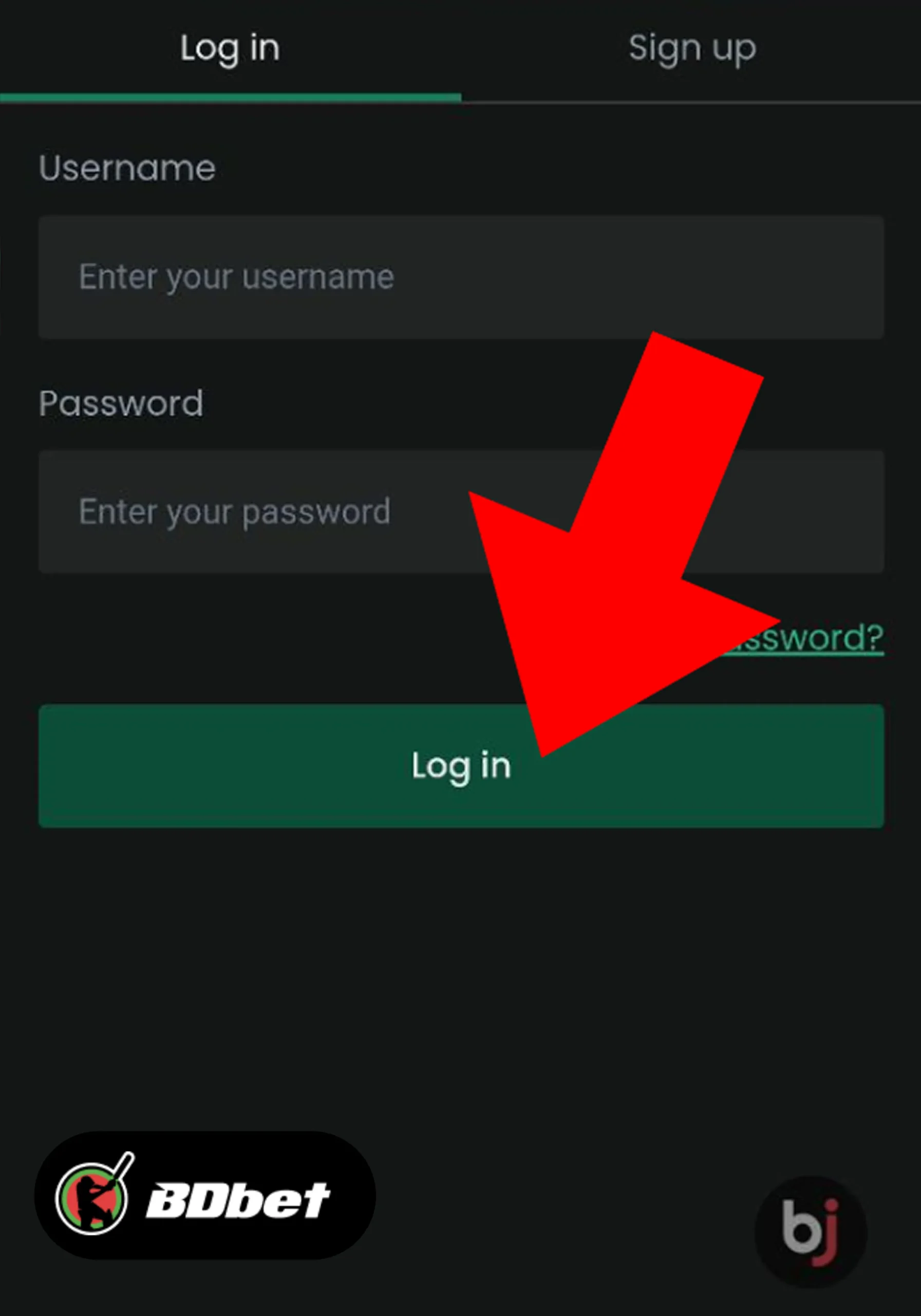 Step 4. Tap Login